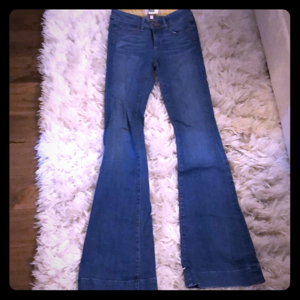 Paige denim high rise flare jeans